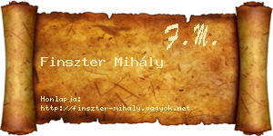 Finszter Mihály névjegykártya