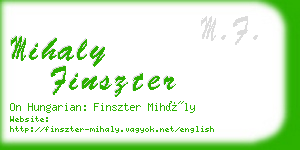 mihaly finszter business card